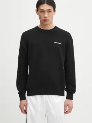 Palm Angels sweter bawełniany Classic Logo Emb męski kolor czarny PMHE027C99KNI0021003