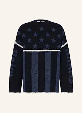 Palm Angels Sweter Stars & Stripes blau
