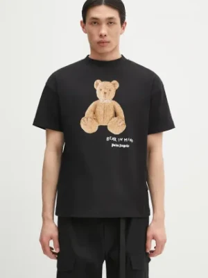 Palm Angels t-shirt bawełniany Bear In Mind Reg męski kolor czarny z nadrukiem PMAA001S25JER0051060