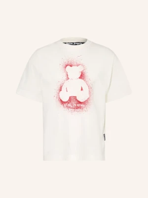 Palm Angels T-Shirt Spray Bear Reg weiss
