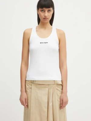 Palm Angels top Classic Logo Rib kolor biały PWAC020C99FAB0010110