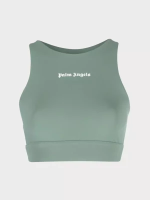 Palm Angels Zielony top sportowy