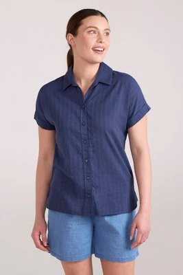 Palm damska luźna koszula w kratę - Navy Mountain Warehouse