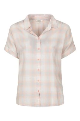 Palm damska luźna koszula w kratę - Pink Mountain Warehouse