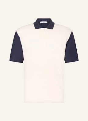 Palmes Koszulka Polo Textured Zip Polo blau