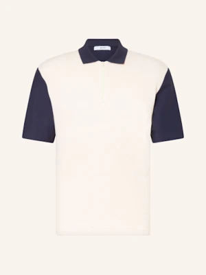 Palmes Koszulka Polo Textured Zip Polo blau