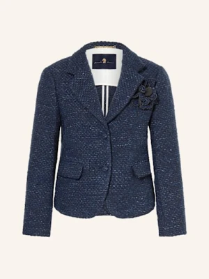 Pamela Henson Tweedowy Blezer blau