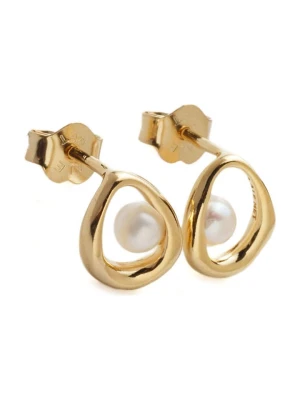 Pandora Pozłacane kolczyki-wkrętki z perłami rozmiar: onesize