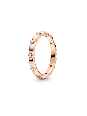 Pandora Pozłacany pierścionek z cyrkoniami rozmiar: 52