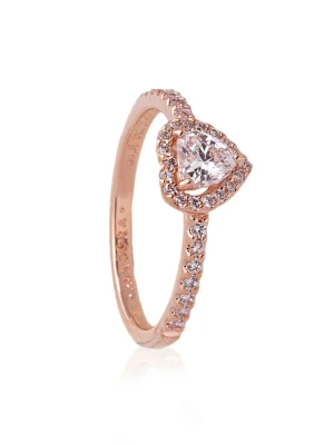 Pandora Pozłacany pierścionek z cyrkoniami rozmiar: 54