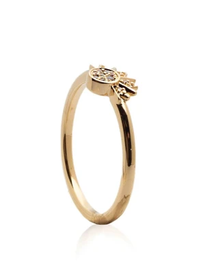 Pandora Pozłacany pierścionek z cyrkoniami rozmiar: 60