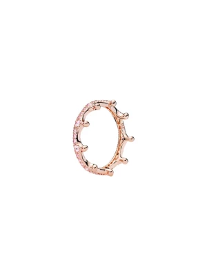Pandora Pozłacany pierścionek z kryształami rozmiar: 60