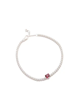Pandora Srebrna bransoletka z kryształami rozmiar: 18 cm