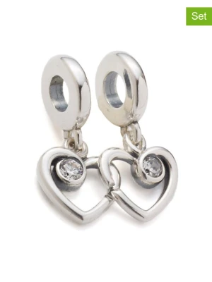 Pandora Srebrne zawieszki (2 szt.) z cyrkoniami rozmiar: onesize