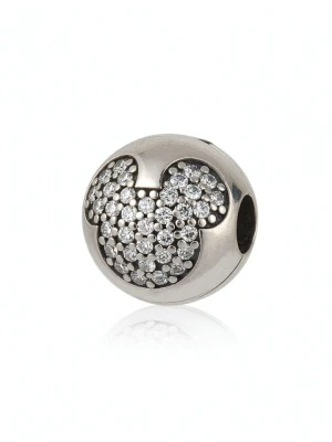 Pandora Srebrny charms "Mickey" z cyrkoniami rozmiar: onesize