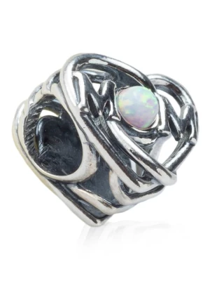 Pandora Srebrny charms z kamieniem ozdobnym rozmiar: onesize