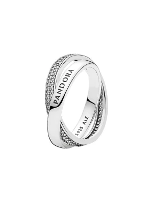 Pandora Srebrny pierścionek z cyrkoniami rozmiar: 48