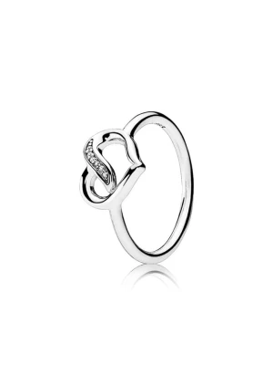 Pandora Srebrny pierścionek z cyrkoniami rozmiar: 54