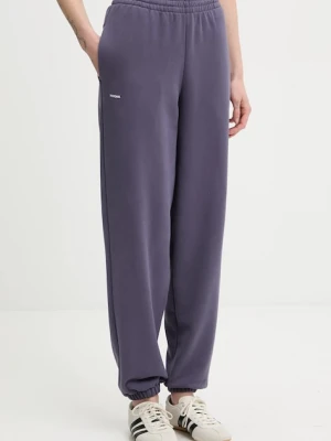 Pangaia spodnie dresowe bawełniane kolor fioletowy gładkie 10000295