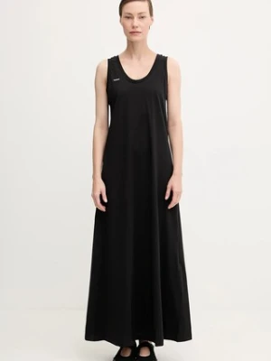 Pangaia sukienka bawełniana Midweight Long Dress kolor czarny maxi prosta 10002554