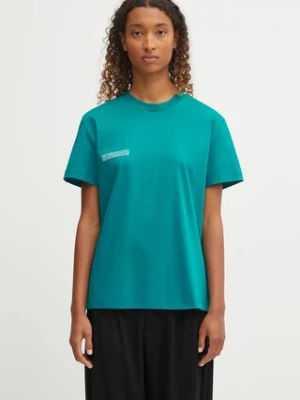 Pangaia t-shirt bawełniany DNA Interlock T-Shirt damski kolor turkusowy 10002573