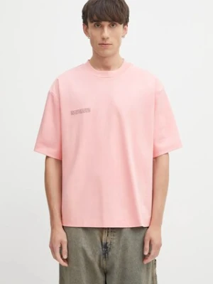 Pangaia t-shirt bawełniany DNA Oversized T-Shirt kolor różowy z nadrukiem 10002572
