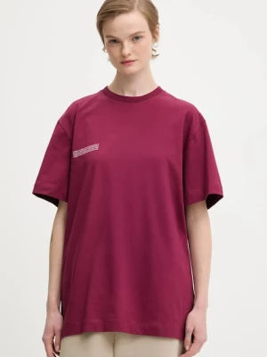 Pangaia t-shirt bawełniany kolor bordowy z nadrukiem 10000287