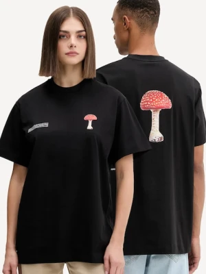 Pangaia t-shirt bawełniany kolor czarny z nadrukiem 10002604