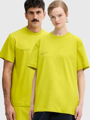 Pangaia t-shirt bawełniany kolor zielony z nadrukiem 10000287