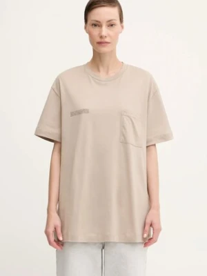 Pangaia t-shirt bawełniany Lightweight Pocket T-Shirt damski kolor zielony 10002566