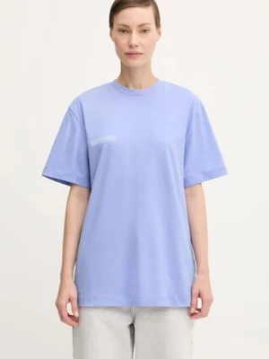 Pangaia t-shirt bawełniany Midweight T-shirt damski kolor fioletowy 10000287.