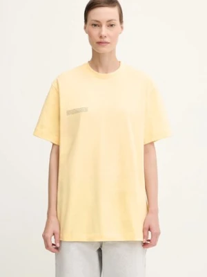 Pangaia t-shirt bawełniany Midweight T-shirt damski kolor żółty 10000287.