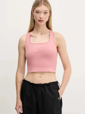Pangaia top Plant-Stretch Ribbed Tank Top kolor różowy 10002425