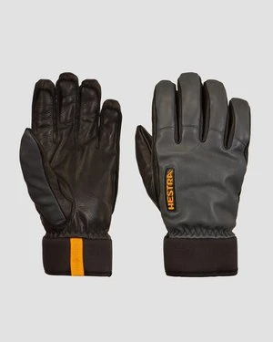 Rękawice narciarskie męskie Hestra Army Leather Wool Terry - 5 finger szaro-czarne