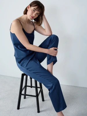 Pantalon de pyjama satiné coupe carotte Etam