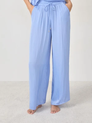 Pantalon de pyjama satiné coupe large Etam