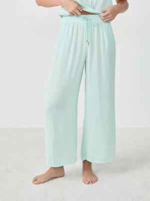 Pantalon satiné 7/8 coupe large Etam