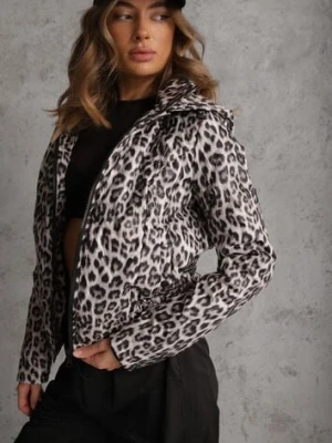 Panterkowa Kurtka z Odpinanym Kapturem Anastaera swest