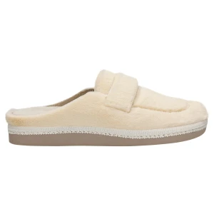 Beżowe futrzane kapcie relaks r 34013-19