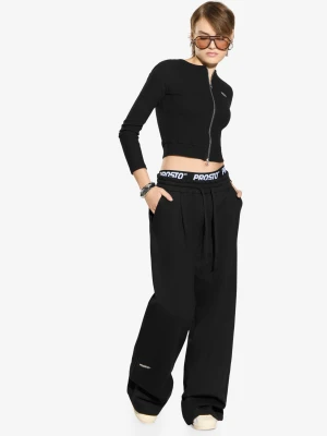 Pants Oversized spodnie dresowe damskie czarne Prosto