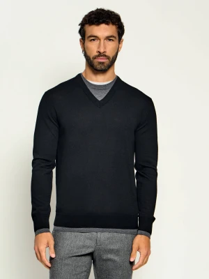 PAOLO PECORA Wełniany sweter | Regular Fit czarny