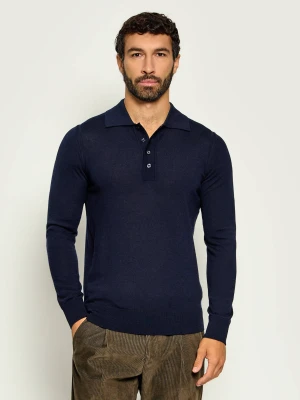 PAOLO PECORA Wełniany sweter | Regular Fit granatowy