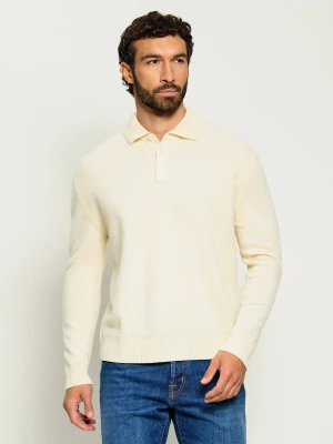 PAOLO PECORA Wełniany sweter | Regular Fit kremowy