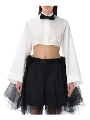 Papillon Cropped Shirt Noir Kei Ninomiya