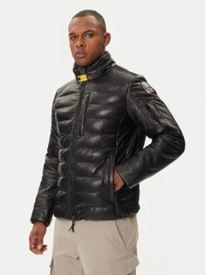 Parajumpers Kurtka skórzana Ernie 25WMPMJKLE02 Czarny Slim Fit
