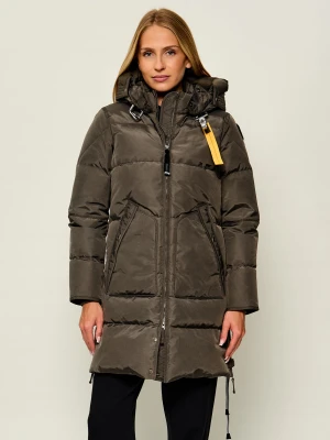 PARAJUMPERS Puchowa kurtka Long Bear | Slim Fit oliwkowy