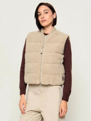 PARAJUMPERS Puchowy bezrękawnik Simaw | Regular Fit beżowy