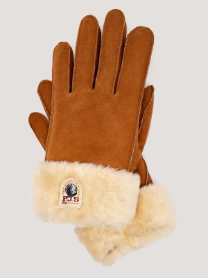 PARAJUMPERS Skórzane rękawiczki | shearling