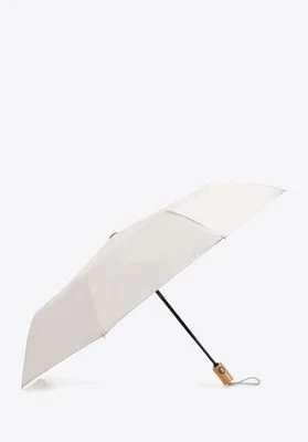 Parasol automatyczny z drewnianą rączką beżowy Wittchen