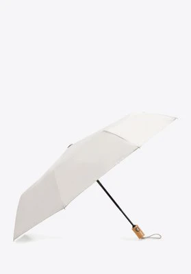 Parasol automatyczny z drewnianą rączką jasny szary Wittchen